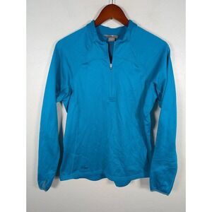 Outdoor Research Jacket Women Large Teal 1/4 Zip Pullover Thermal Sweater Hiking